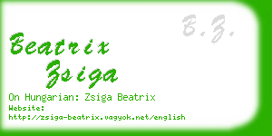beatrix zsiga business card
